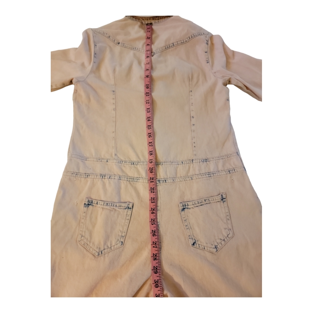 Fashion Nova L/S Distressed Pink Denim Shortalls/Romper Large EUC - Picture 14 of 14